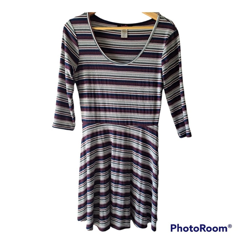Lorena Rose Women Stripes Dress Multicolor Size L Preowned Good Condition.
